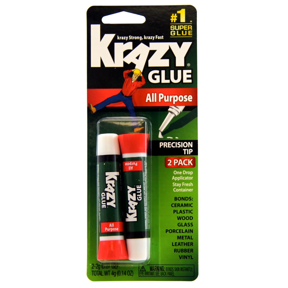 Krazy Glue Clear Original, .07 Oz Tubes, Pack Of 2