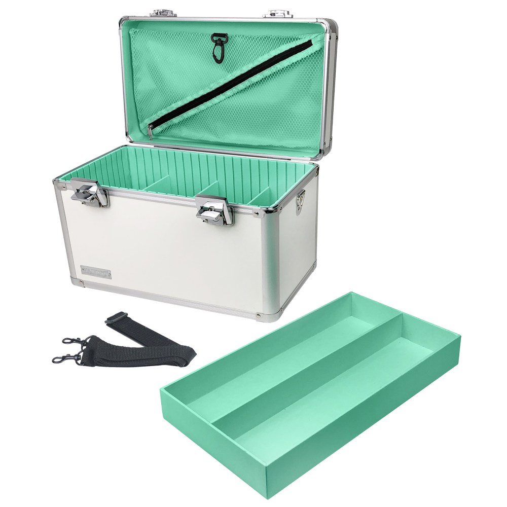 IdeaStream Metal Divided Storage Box, 9inH x 8inW x 8inD, White