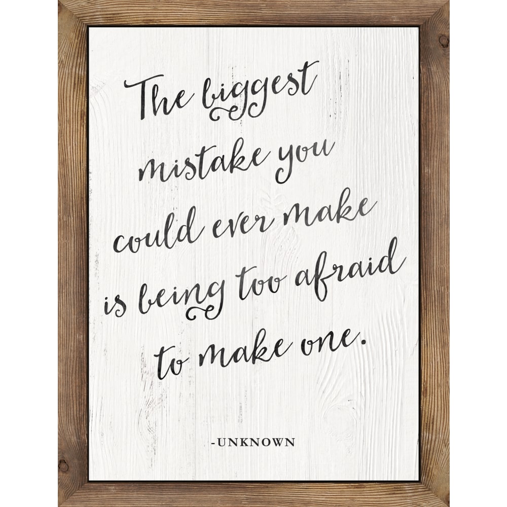 Schoolgirl Style Motivational Chart, 22in x 17in, Industrial Chic Biggest Mistake, Preschool - Grade 8