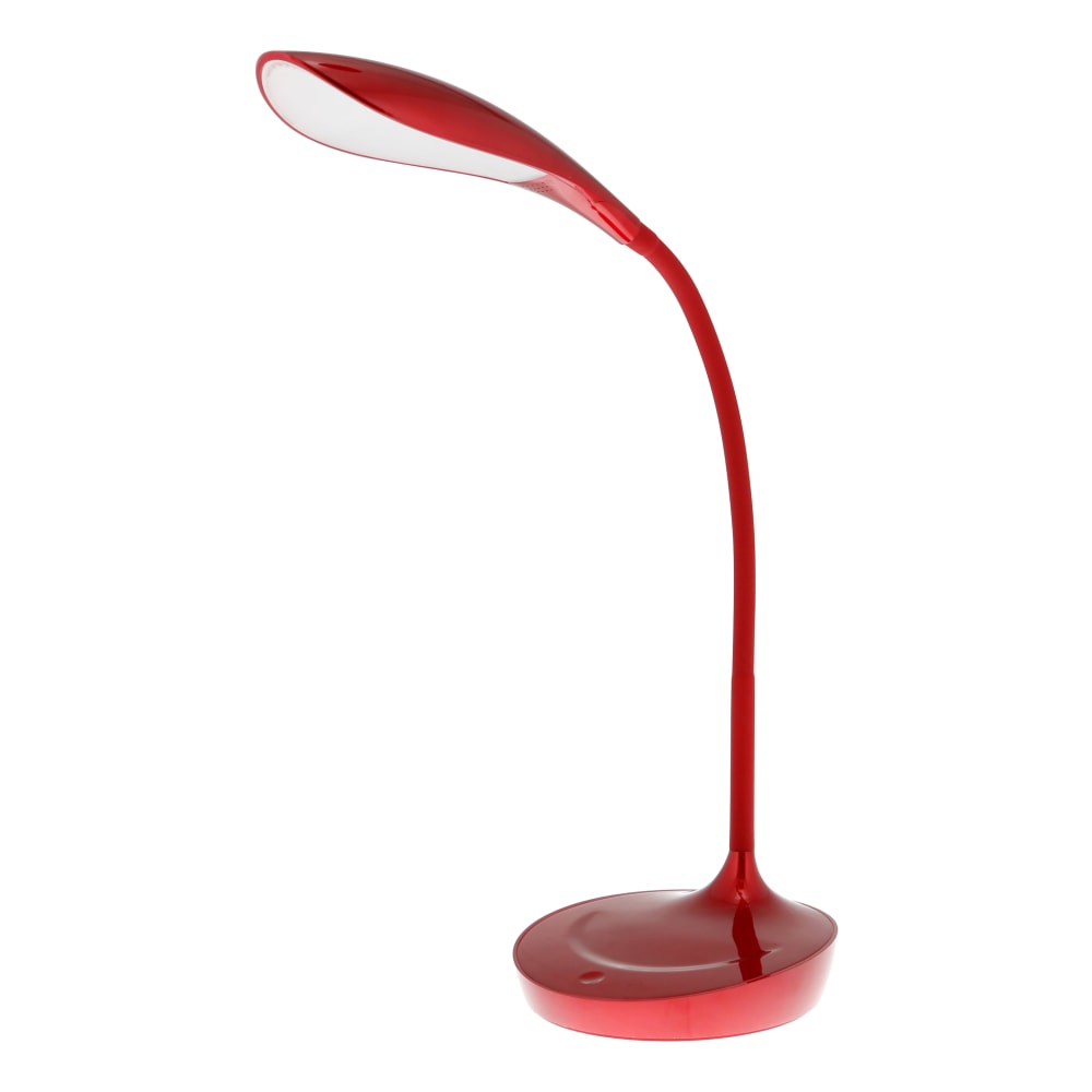 Bostitch Gooseneck LED Desk Lamp, 10-1/4inH, Red