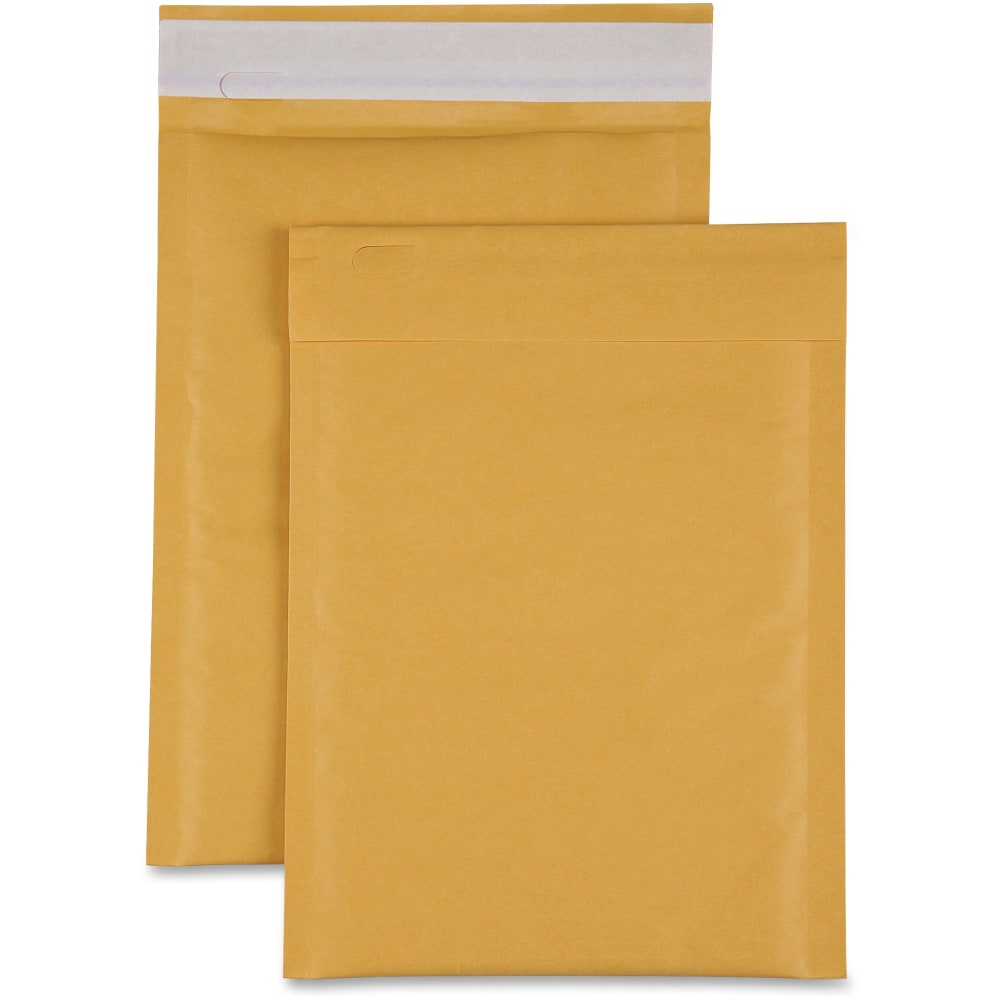 Sparco Size 1 Bubble Cushioned Mailers - Bubble - #1 - 7 1/2in Width x 12in Length - Self-sealing - Kraft - 100 / Carton - Kraft