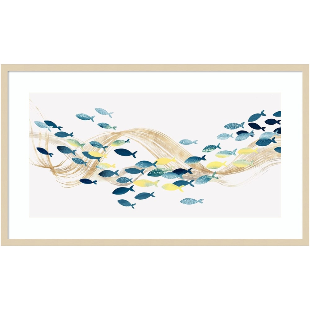 Amanti Art Under Water Sea Life by Isabelle Z Wood Framed Wall Art Print, 41inW x 24inH, Natural
