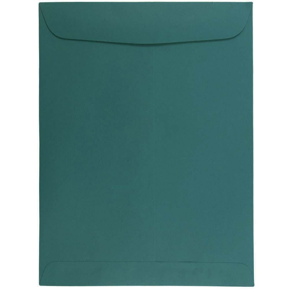 JAM Paper Open-End 9in x 12in Catalog Envelopes, Gummed Seal, Teal, Pack Of 25 Envelopes
