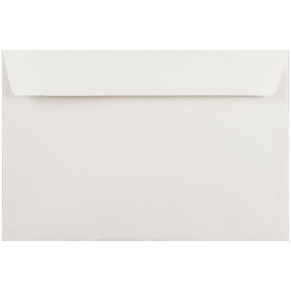 JAM Paper Open-End 6in x 9in Catalog Envelopes, Gummed Seal, White, Pack Of 25 Envelopes