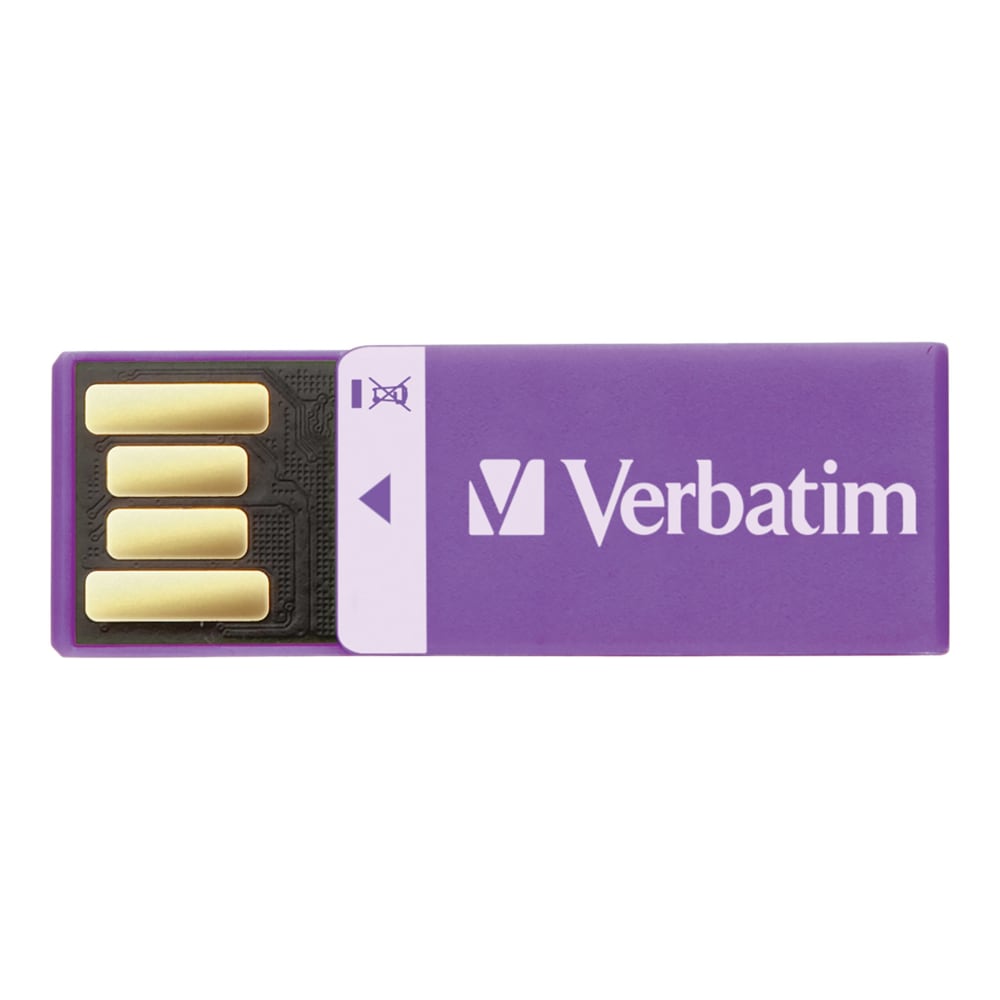 Verbatim 16GB Clip-it USB Flash Drive - Violet - 16GB - Violet