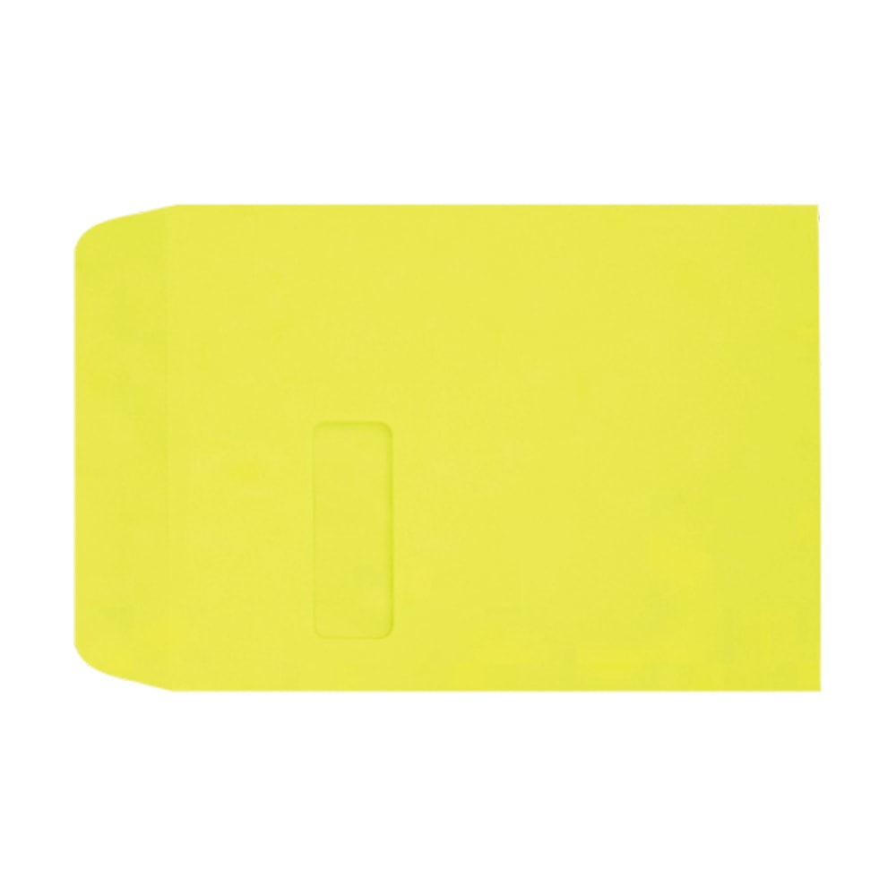 LUX #9 1/2 Open-End Window Envelopes, Top Left Window, Self-Adhesive, Citrus, Pack Of 500