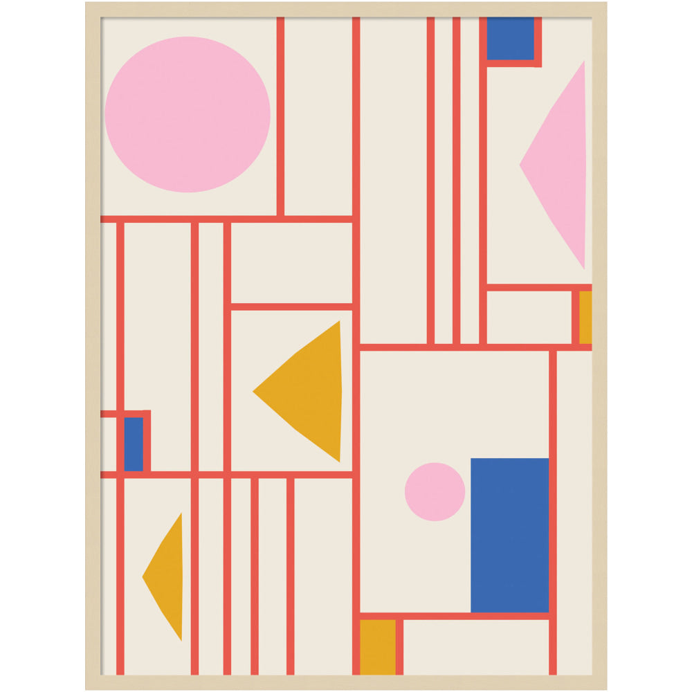 Amanti Art Framed Shapes by Beth Vassalo Wood Framed Wall Art Print, 41inH x 31inW, Natural