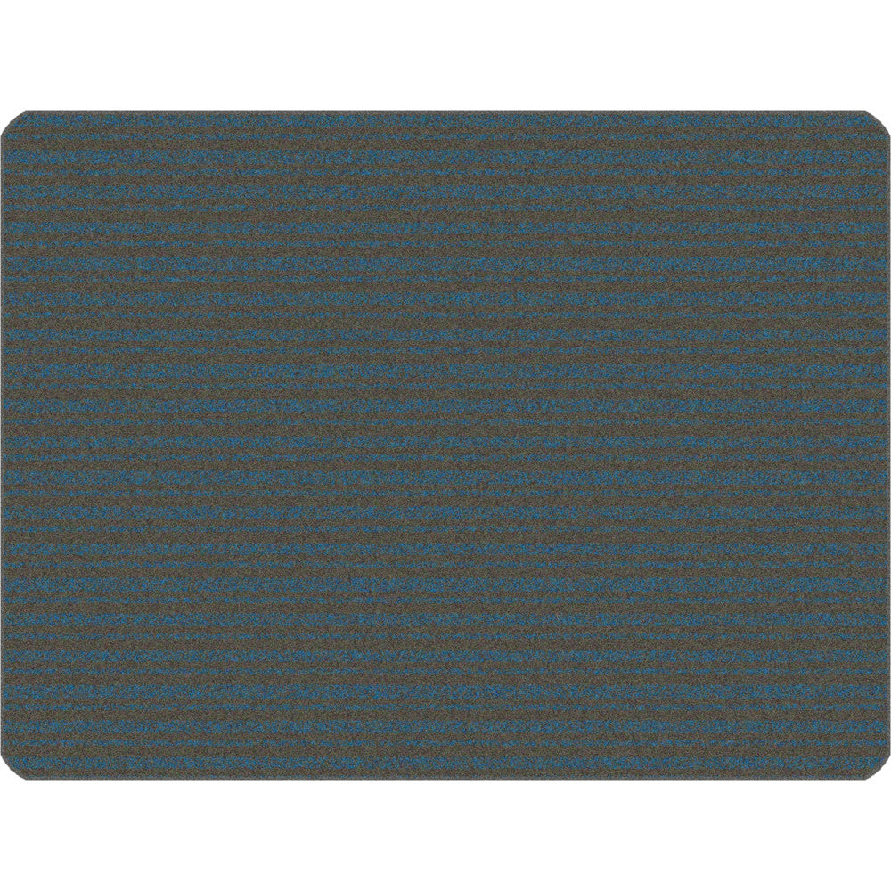 Carpets for Kids KIDSoft Subtle Stripes Tonal Solid Rug, 4" x 6ft, Gray/Blue