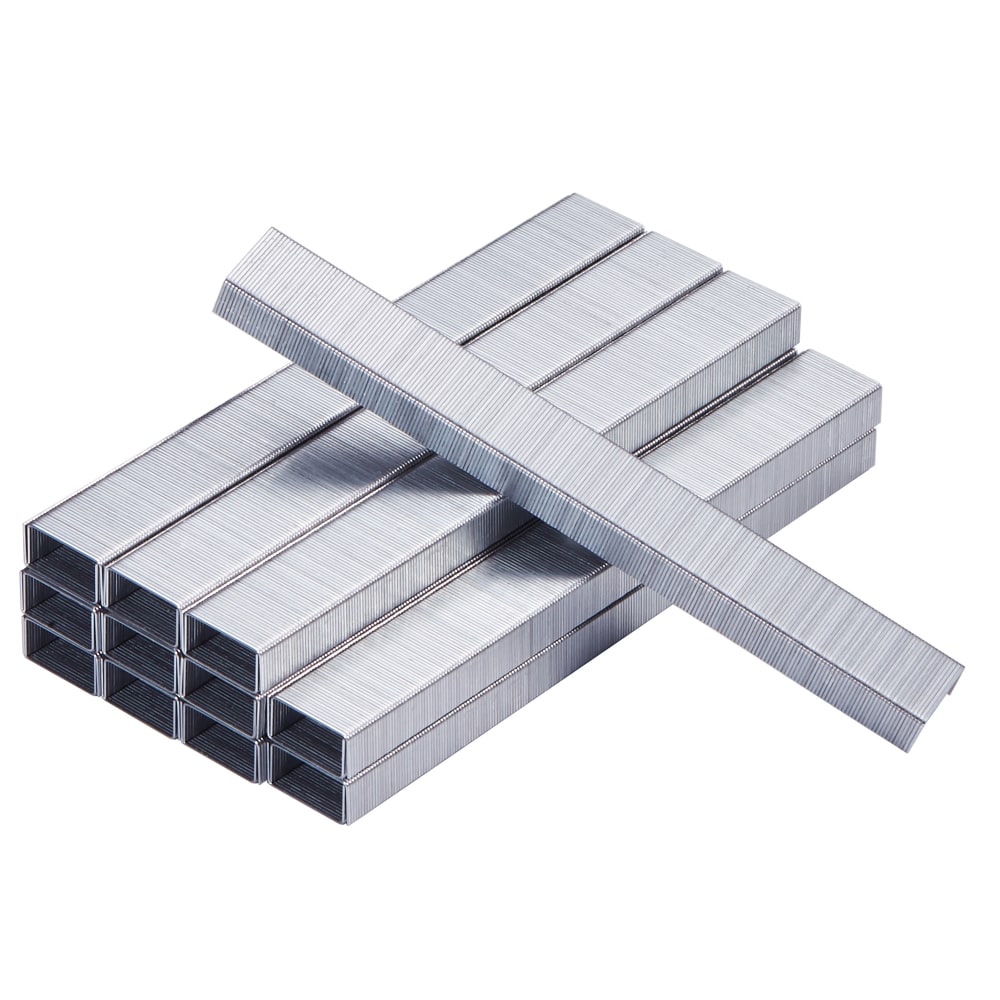 Bostitch Premium Standard Staples With Plastic Box, 1/4in Size, Full Strip, Box Of 5,000