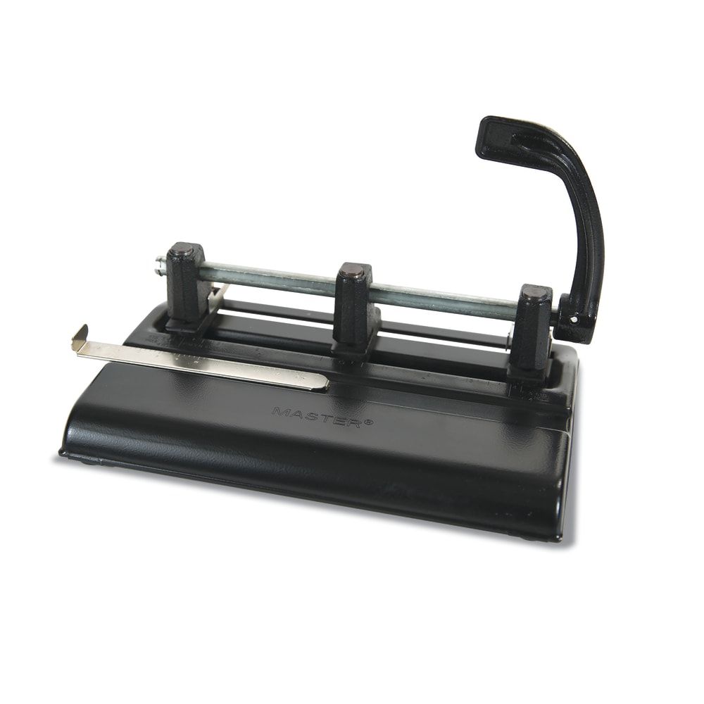Master 1325B 3-Hole Punch, Black