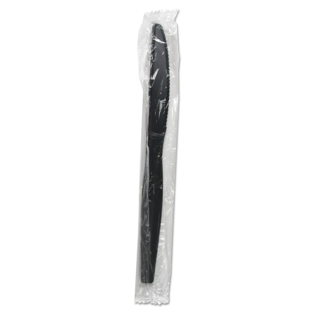 Boardwalk Heavyweight Wrapped Polystyrene Knives, Black, Pack Of 1000 Knives