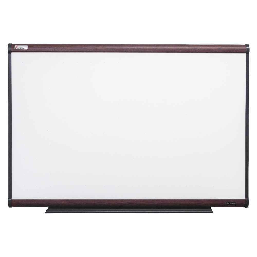 SKILCRAFT Total Erase Dry-Erase Whiteboard, 24in x 36in, Wood Frame With Mahogany Finish (AbilityOne 7110 01 622 2128)