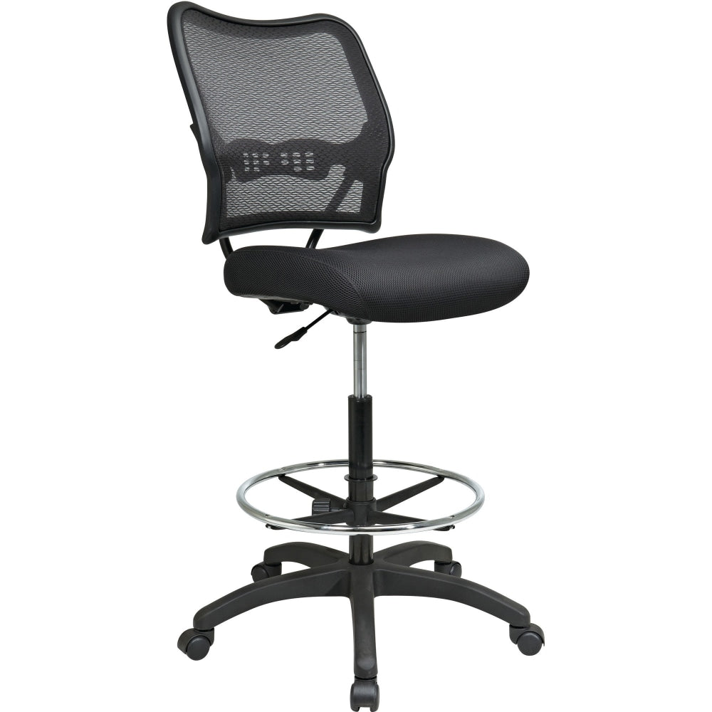 Deluxe AirGrid Back Drafting Chair with Mesh Seat and Adjustable Footring and Nylon Base