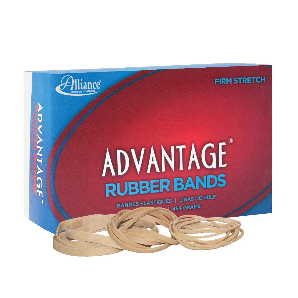 Alliance Rubber Advantage Rubber Bands In 1-Lb Box, #54, Assorted Sizes