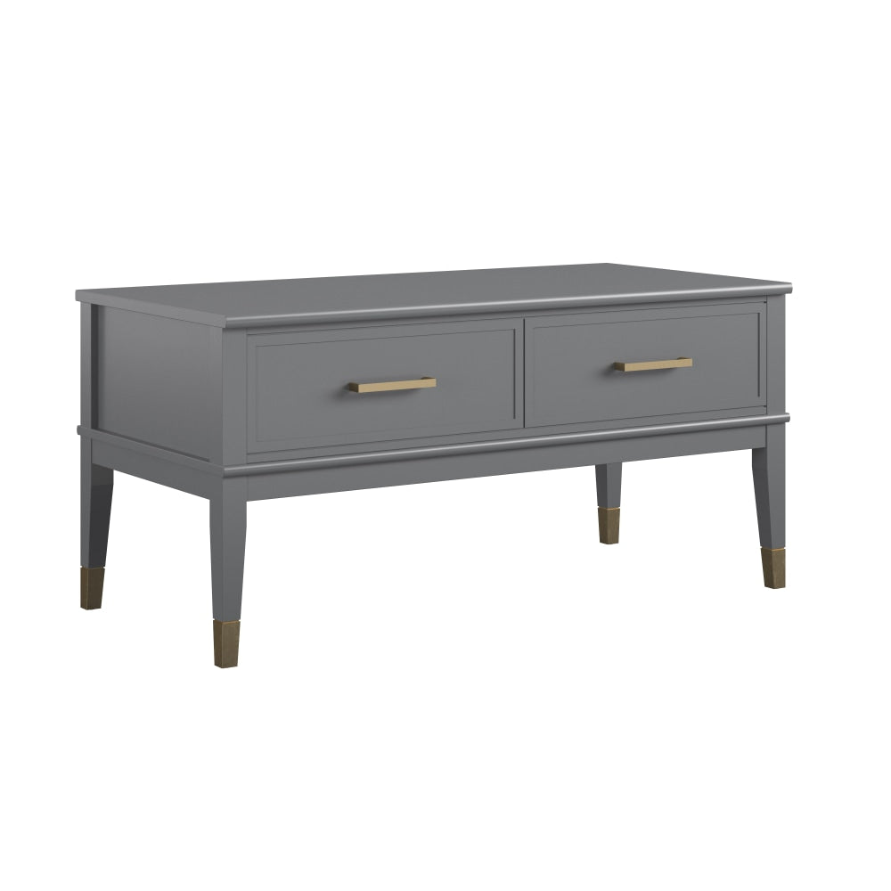 Ameriwood Home Westerleigh Lift-Top Coffee Table, 20inW x 41-5/8inW x 20-7/16inD, Gray