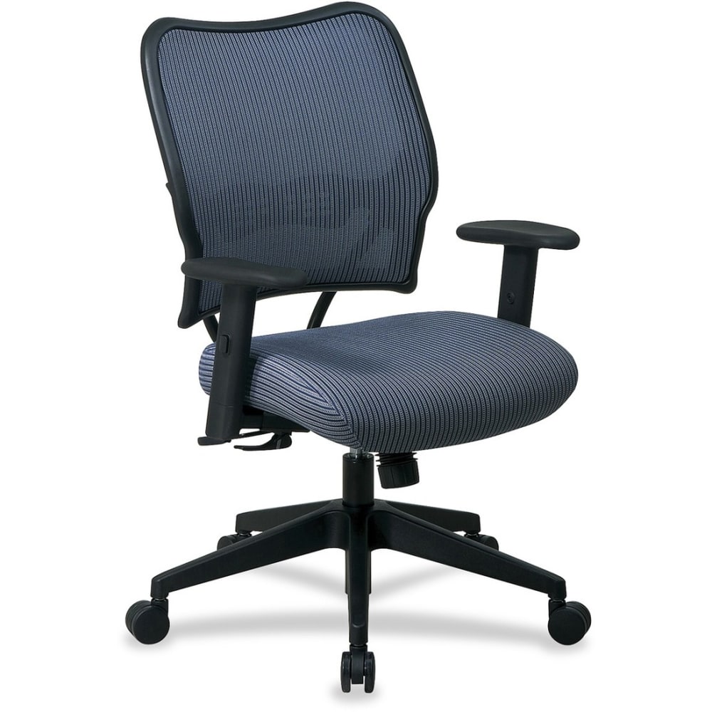 Office Star Deluxe Task Chair With VeraFlex Seat And Back, Blue Mist/Black