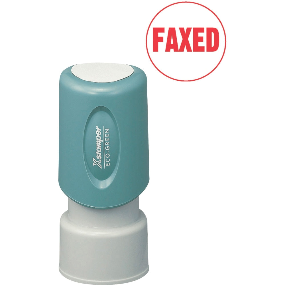 Xstamper Pre-Inked FAXED Stamp, 65% Recycled, 100000 Impression, Red