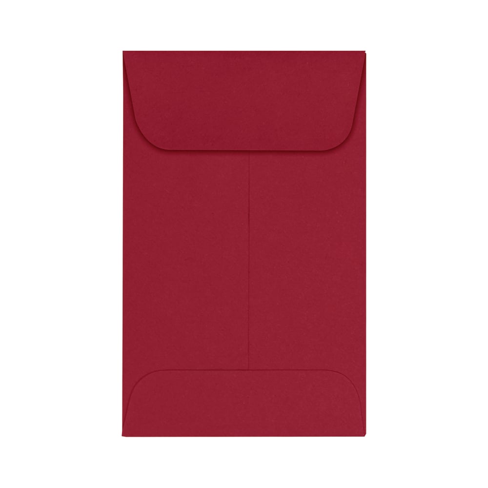 LUX Coin Envelopes, #1, Gummed Seal, Garnet, Pack Of 50