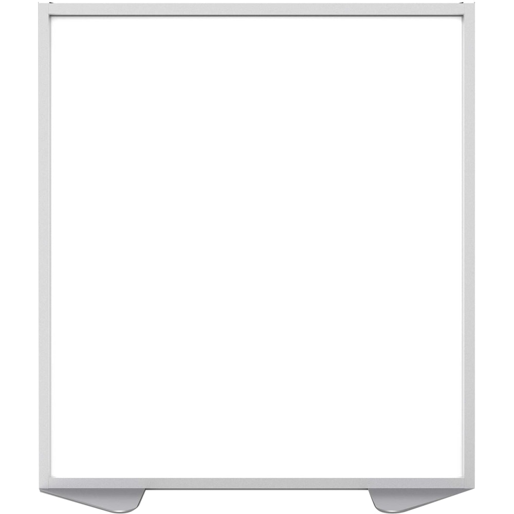 Ghent Floor Partition With Aluminum Frame, 53-7/8inH x 48inW x 2inD, White