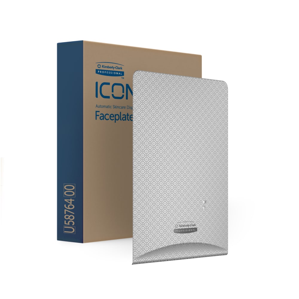 Kimberly-Clark Professional ICON Automatic Soap And Sanitizer Dispenser Faceplate, Silver Mosaic
