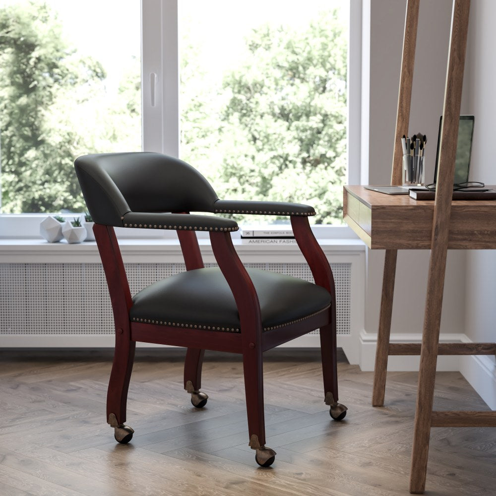 Flash Furniture Leathersoft Conference Chairs, Black