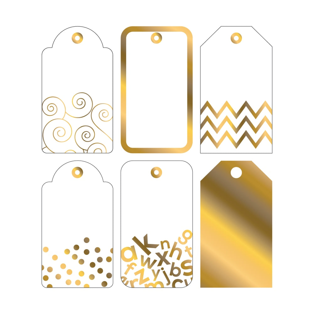 Barker Creek Accents, Double-Sided, Gold, Pack Of 36