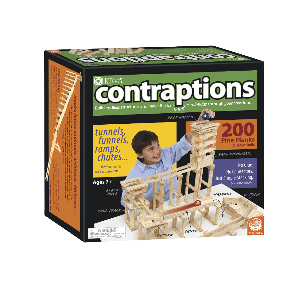 KEVA Contraptions 200-Plank Set, Natural Pine