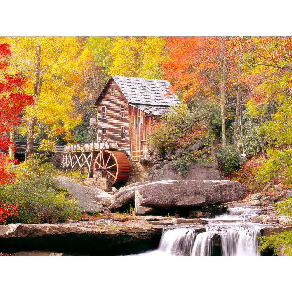 Biggies Landscape/Seascape Mural, 24in x 18in, Unframed, Water Wheel