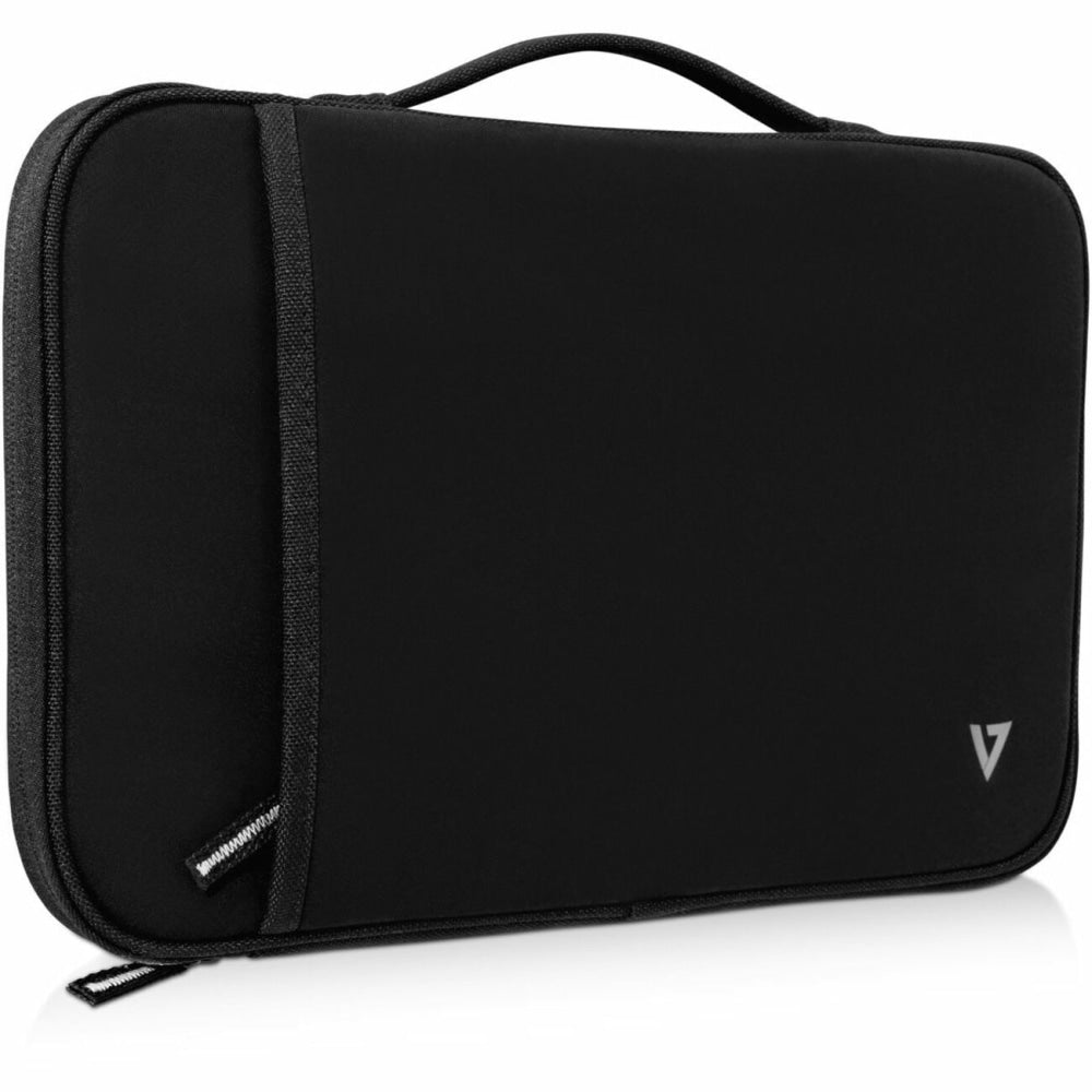 V7 CSE12HS-BLK-9N Carrying Case (Sleeve) for 12in MacBook Air - Black - Neoprene Exterior Material - Fleece Interior Material - Handle, Shoulder Strap - 9.7in Height x 13.2in Width x 1in Depth