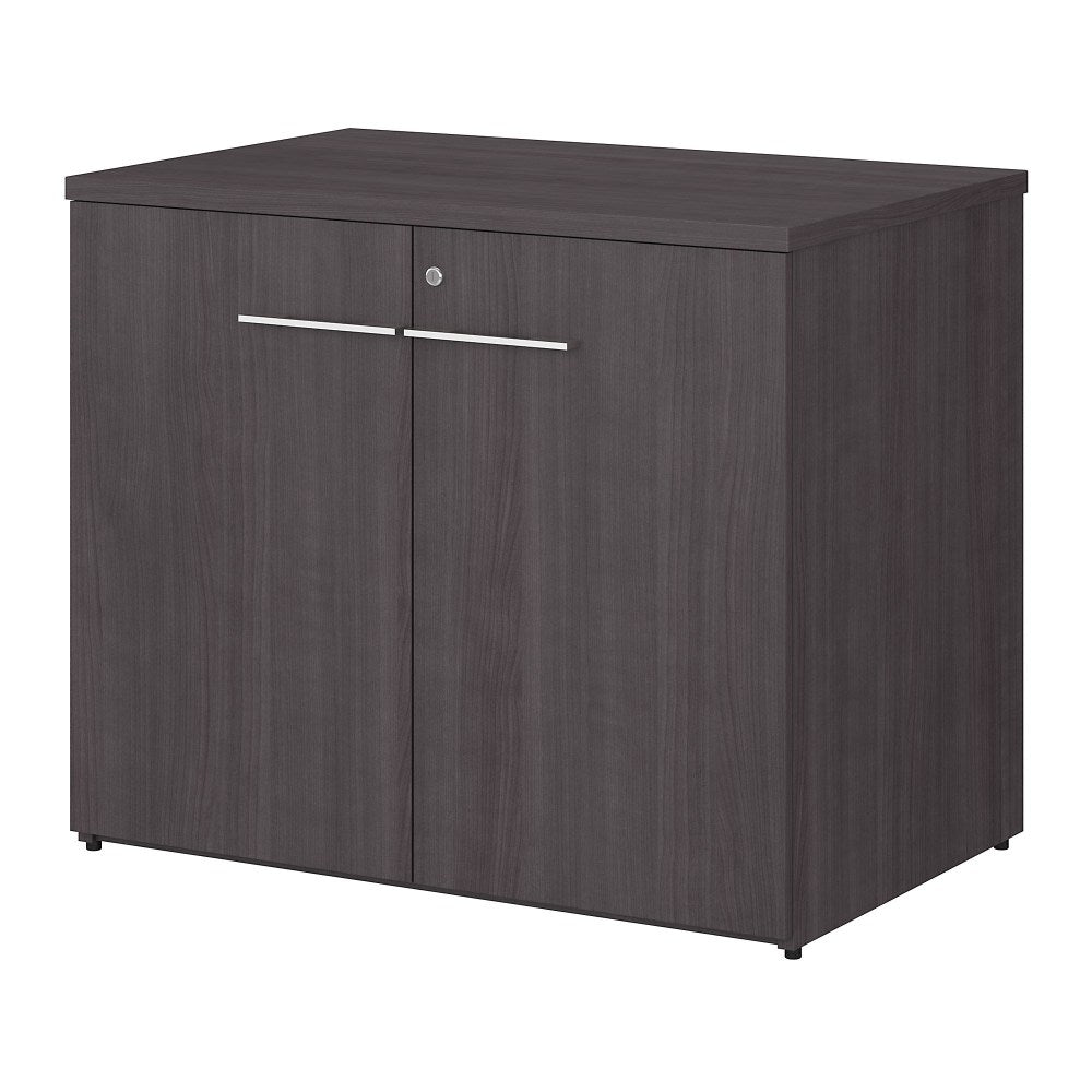 Bush Business Furniture Office 500 36inW Storage Cabinet With Doors, Storm Gray, Standard Delivery