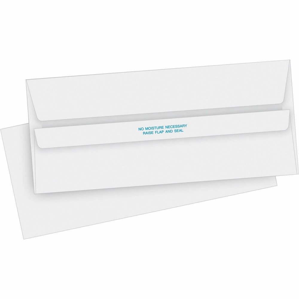 Business Source No. 10 Self-seal Invoice Envelopes - Business - #10 - 4 1/8in Width x 9 1/2in Length - 24 lb - Self-sealing - 500 / Box - White