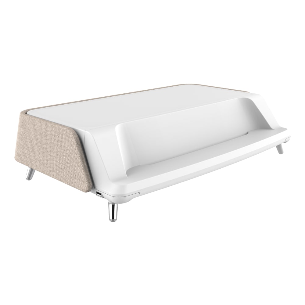 FlexiSpot S6 Monitor Stand And Organizer, 5-5/16inH x 20-1/2inW x 13-5/8inD, White/Tan