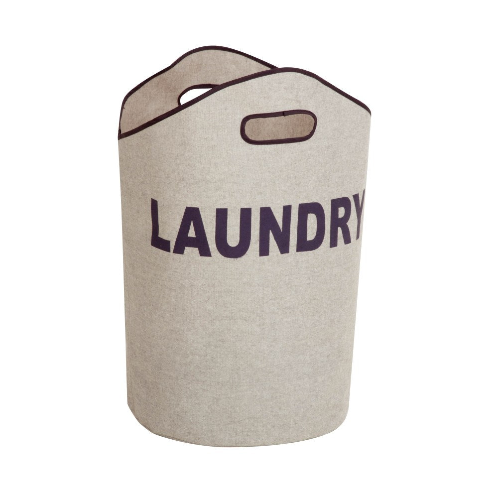 Honey-Can-Do Laundry Basket with Handles, 23 5/8in, Gray/Navy