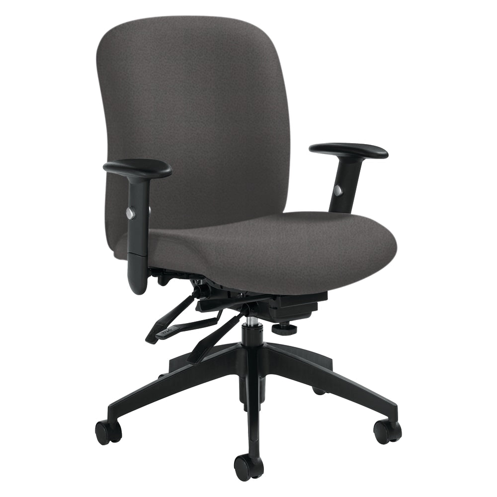 Global Heavy-Duty Truform Multi-Tilter Adjustable Chair, High-Back, 42inH x 26inW x 25inD, Slate