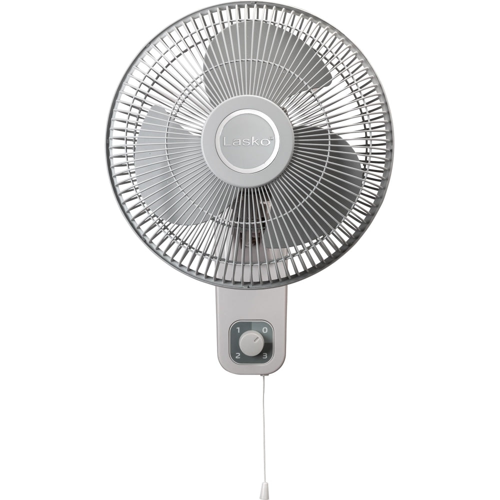 Lasko M12900 Wall Mount Fan - 12in Diameter - 3 Speed - Quiet, Oscillating, Adjustable Tilt Head, Durable - Gray