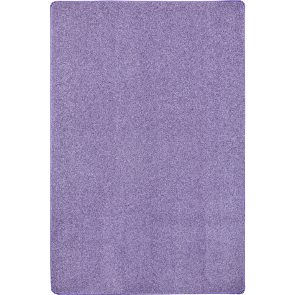 Joy Carpets Kid Essentials Solid Color Rectangle Area Rug, Just Kidding, 12ft x 7-1/2ft, Very Violet