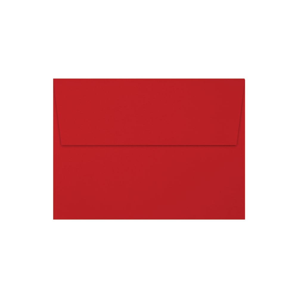 LUX Invitation Envelopes, A7, Gummed Seal, Holiday Red, Pack Of 250