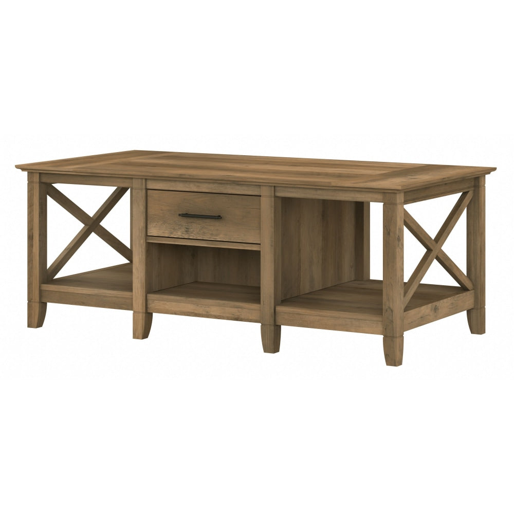Bush Furniture Key West Coffee Table With Storage, Reclaimed Pine, Standard Delivery
