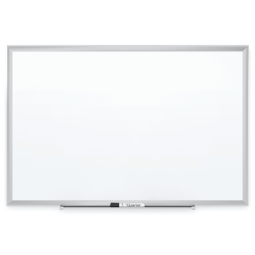 Quartet Classic Porcelain Magnetic Dry-Erase Whiteboard, 60in x 36in, Aluminum Frame With Silver Finish