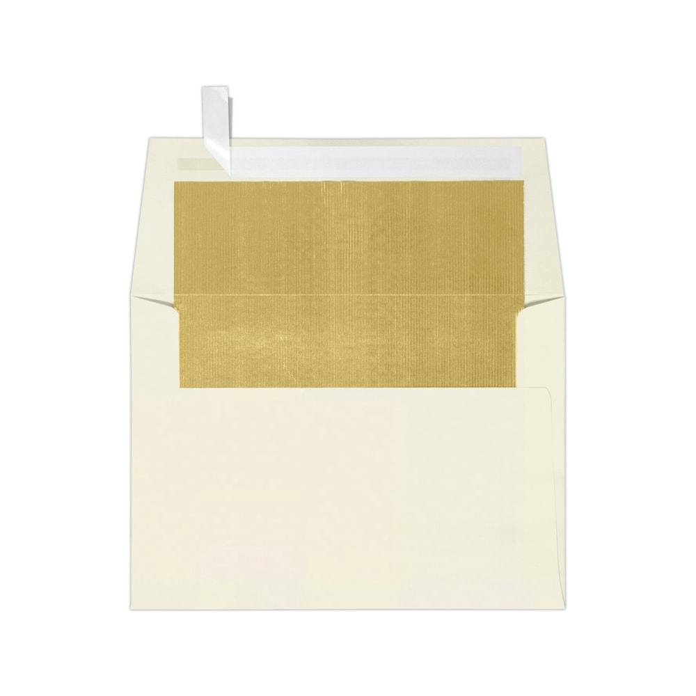LUX Invitation Envelopes, A6, Peel & Press Closure, Gold/Natural, Pack Of 1,000