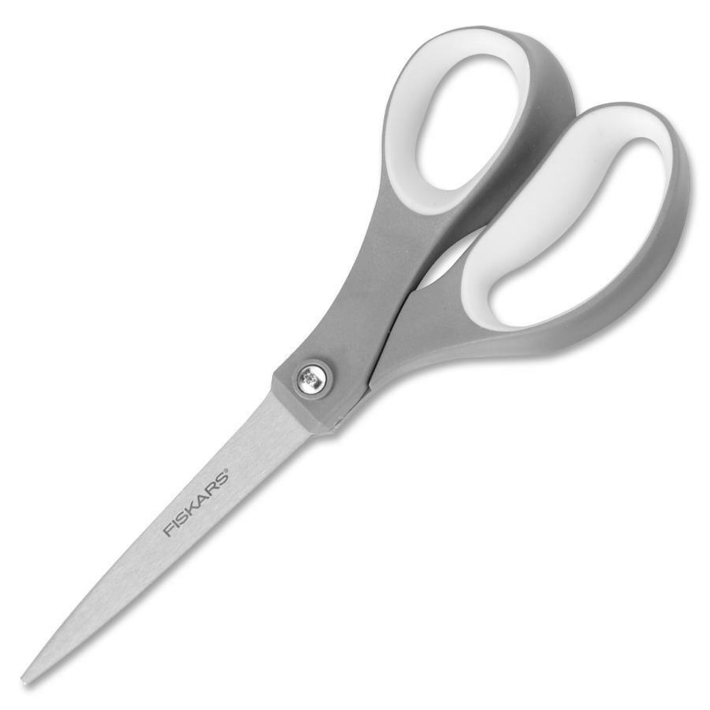 Fiskars Softgrip Scissors, 8in, Pointed, Gray