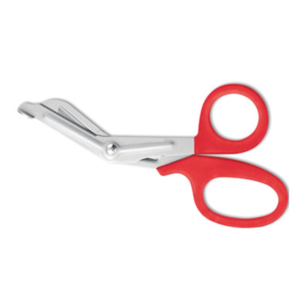 Acme United Stainless Steel Office Snips, 7in, Red/Stainless Steel