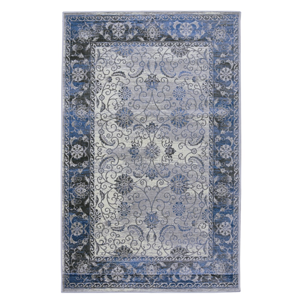 Linon Paramount Area Rug, 8ft x 10ft, Isfahan Gray/Charcoal