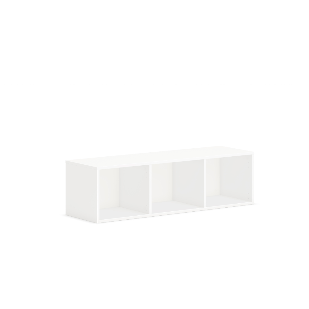 HON Mod Wall Mounted Storage | Open | 48inW | Simply White Finish - 48in x 14in39.8in - Finish: Simply White