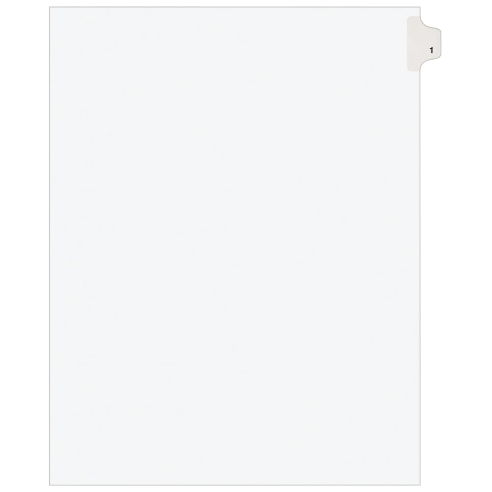 Avery Individual Legal Exhibit Dividers, Avery Style, #1, Side Tab, Letter Size, Pack Of 25