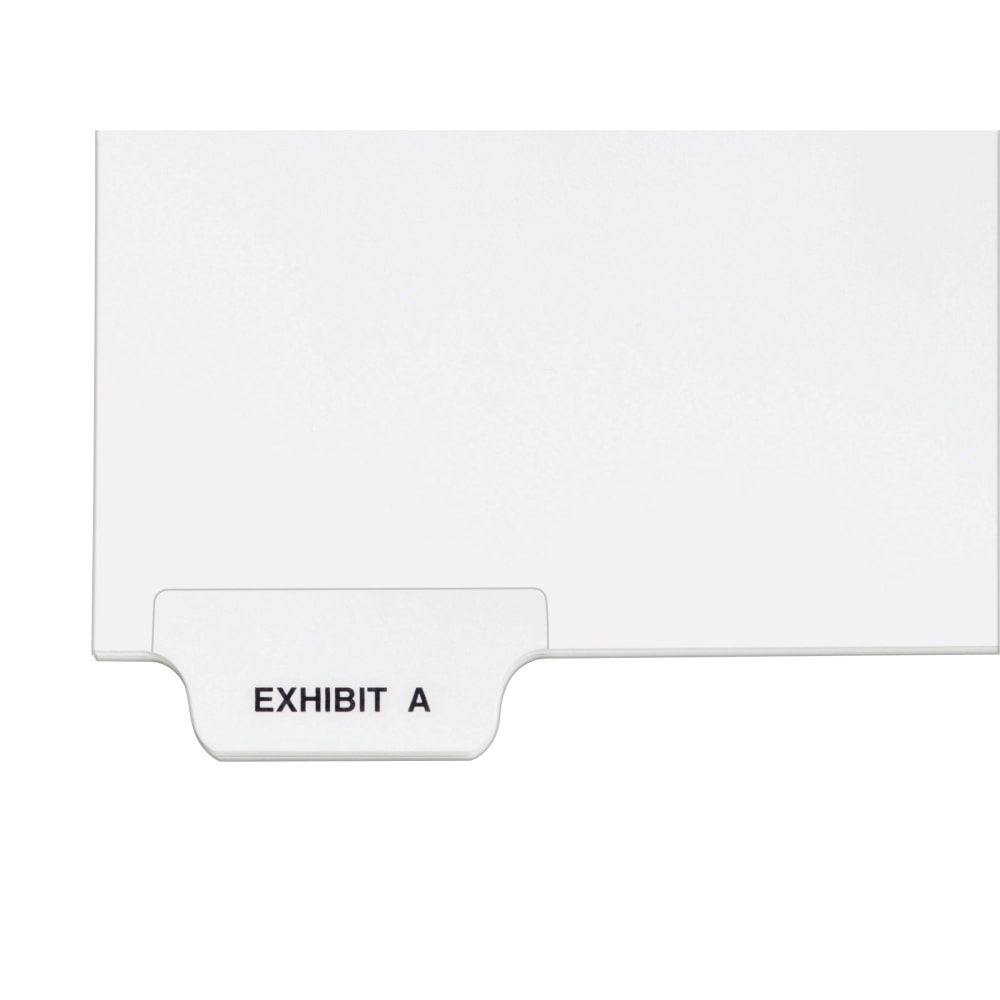 Avery Individual Legal Dividers Avery Style, Bottom Tab, 8 1/2in x 11in, EXHIBIT A, Pack Of 25