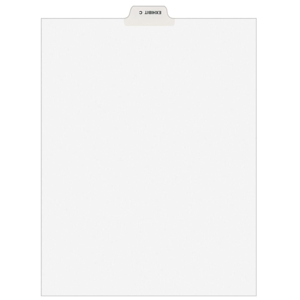 Avery Individual Legal Dividers Avery Style, Bottom Tab, 8 1/2in x 11in, EXHIBIT C, Pack Of 25