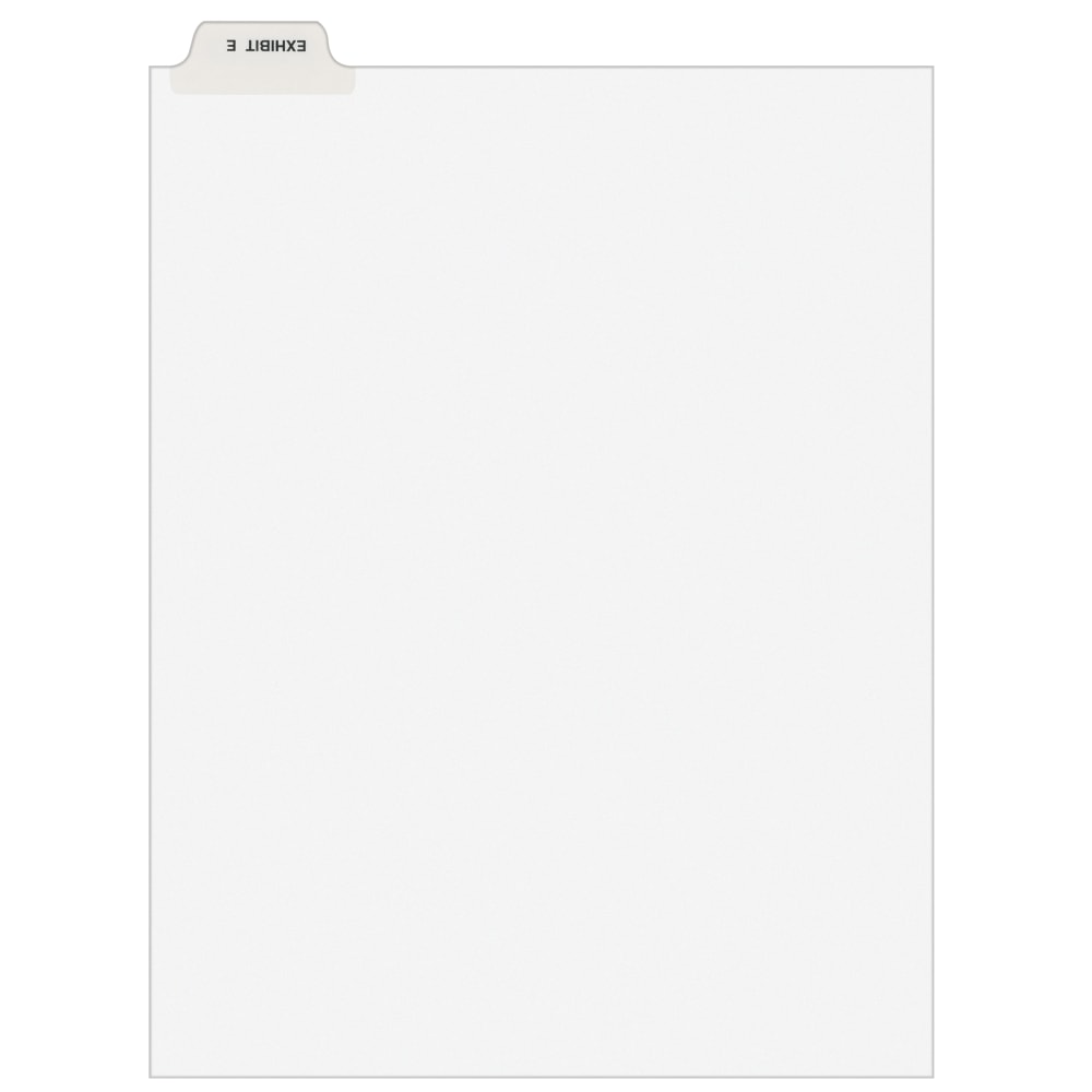 Avery Individual Legal Dividers Avery Style, Bottom Tab, 8 1/2in x 11in, EXHIBIT E, Pack Of 25