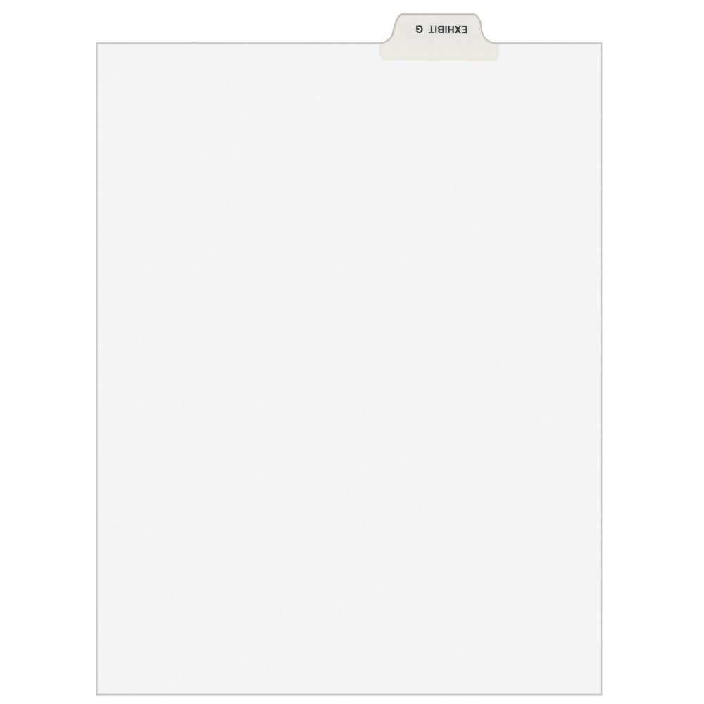 Avery Individual Legal Dividers Avery Style, Bottom Tab, 8 1/2in x 11in, EXHIBIT G , Pack Of 25
