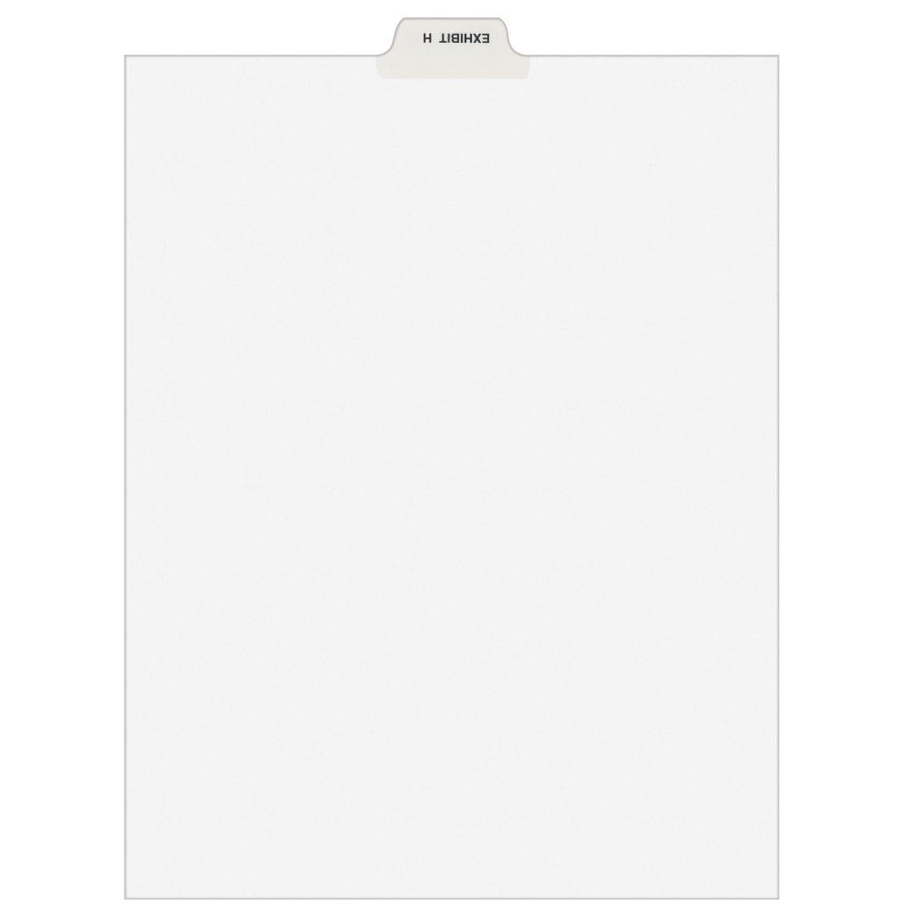Avery Individual Legal Dividers Avery Style, Bottom Tab, 8 1/2in x 11in, EXHIBIT H, Pack Of 25